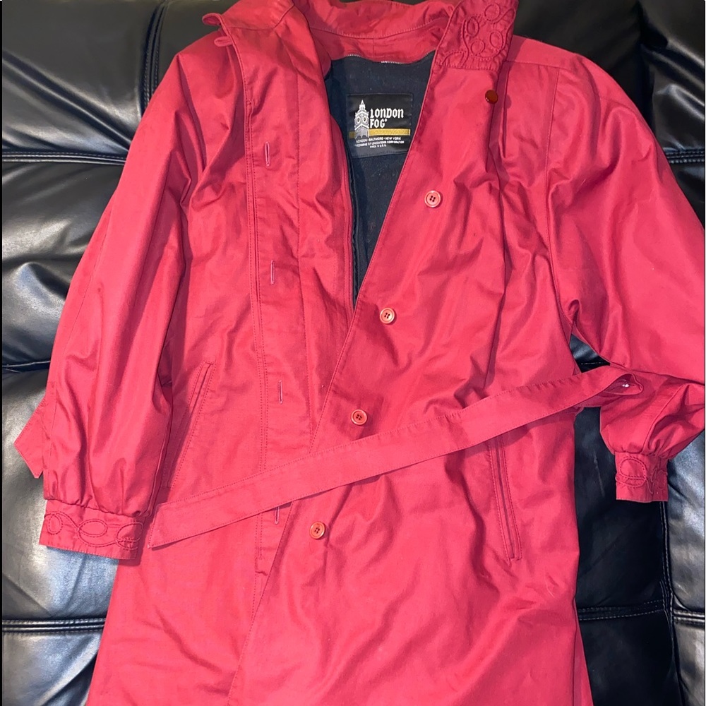 London Fog Red Trench Coat